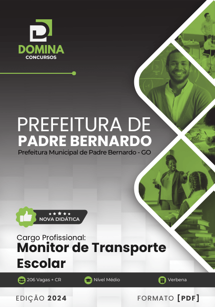 Apostila Monitor de Transporte Escolar Padre Bernardo GO 2024