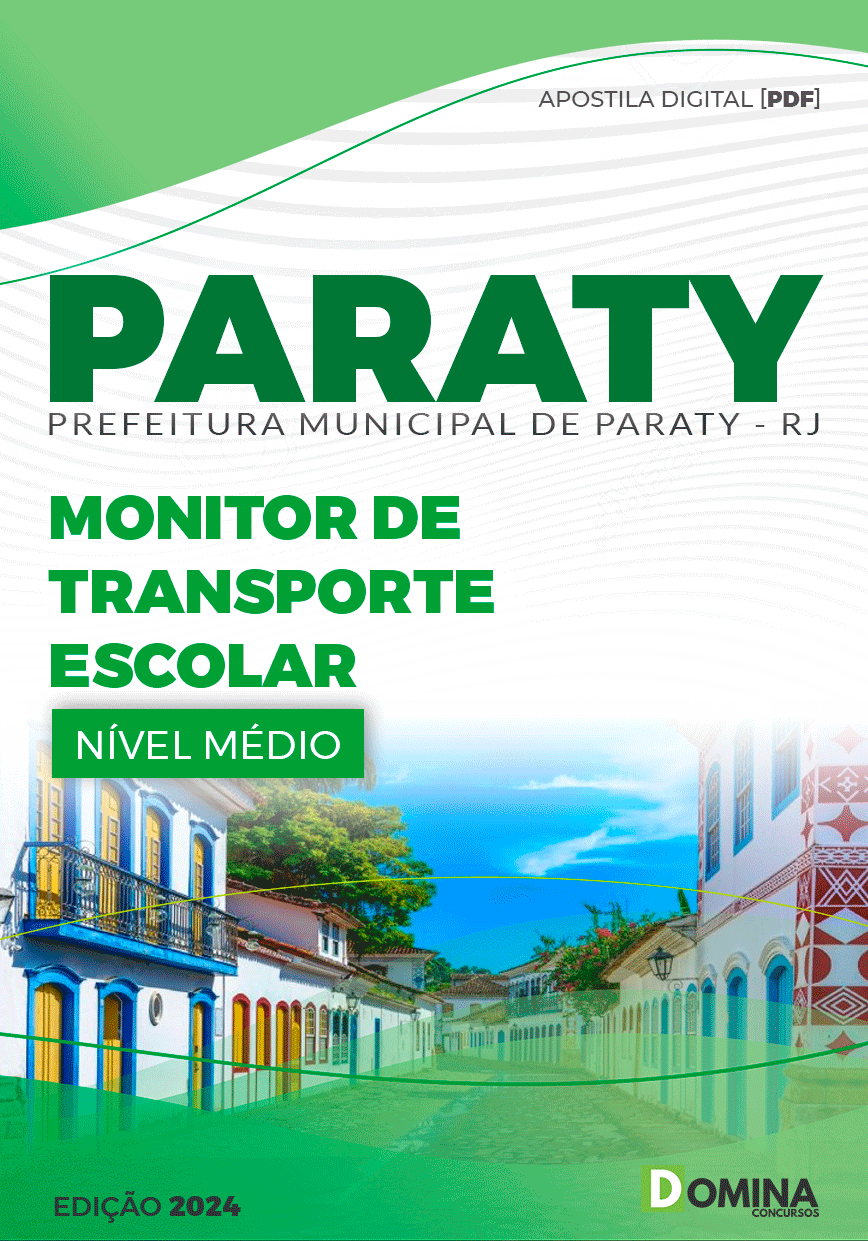 Apostila Monitor de Transporte Escolar Paraty RJ 2024