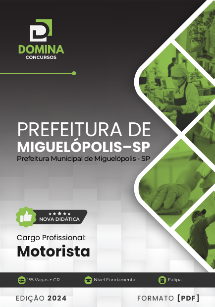 Apostila Motorista Miguelópolis SP 2024