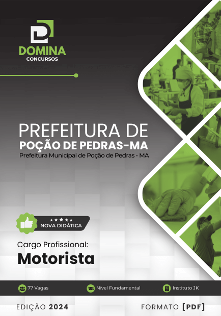 Apostila Motorista Prefeitura Poção de Pedras MA 2024