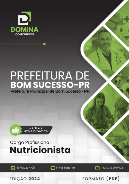 Apostila Nutricionista Bom Sucesso PR 2024