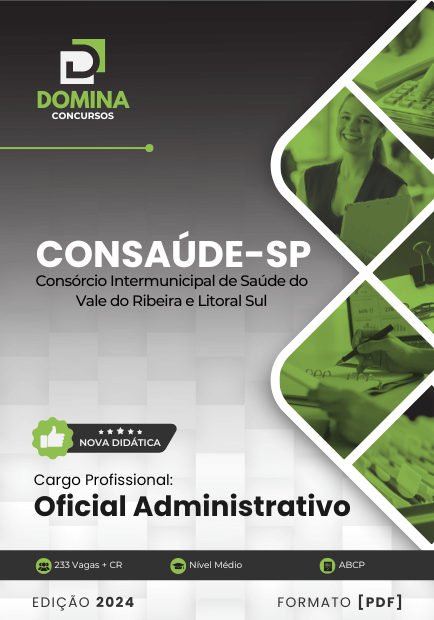 Apostila Oficial Administrativo Consaúde SP 2024