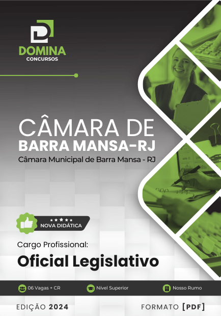 Apostila Oficial Legislativo Câmara Barra Mansa RJ 2024