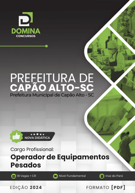 Apostila Operador de Equipamentos Pesados Capão Alto SC 2024