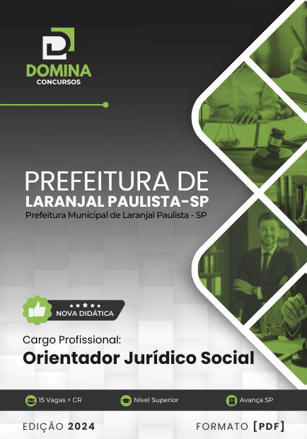 Apostila Orientador Jurídico Social Laranjal Paulista SP 2024