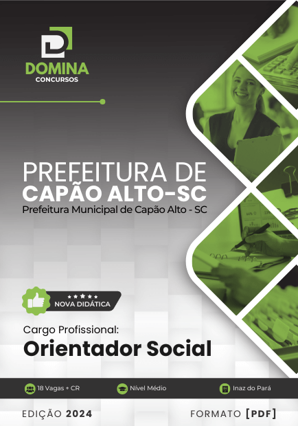 Apostila Orientador Social Capão Alto SC 2024