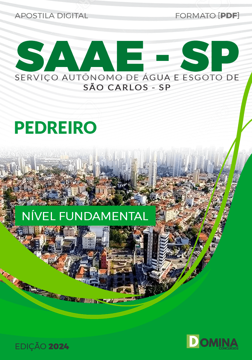 Apostila Pedreiro SAAE São Carlos SP 2024