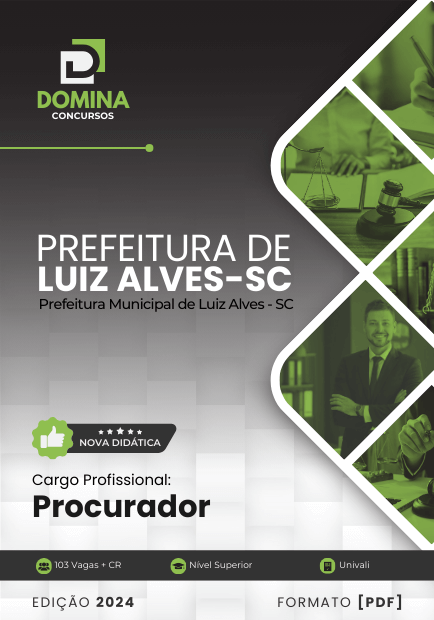 Apostila Procurador Luiz Alves SC 2024