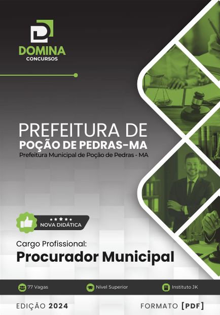 Apostila Procurador Municipal Prefeitura Poção de Pedras 2024