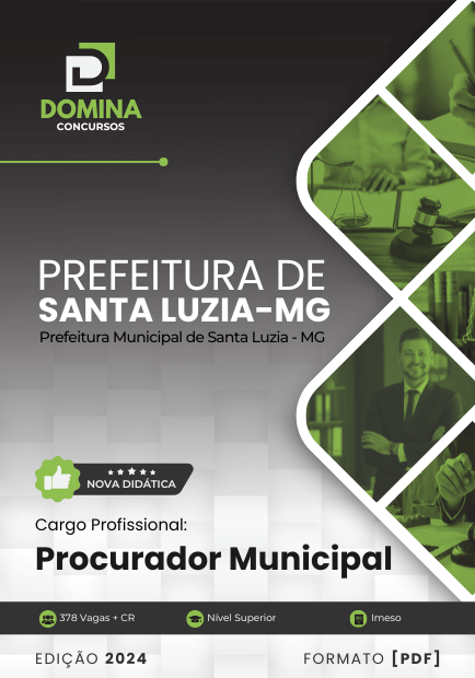 Apostila Procurador Municipal Santa Luzia MG 2024