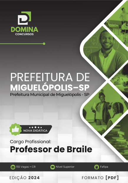 Apostila Professor de BRAILLE Miguelópolis SP 2024