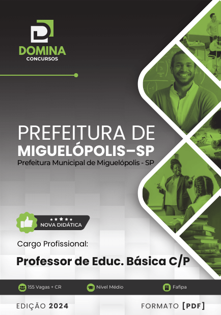 Apostila Professor de Educação Básica C/P Miguelópolis SP 2024