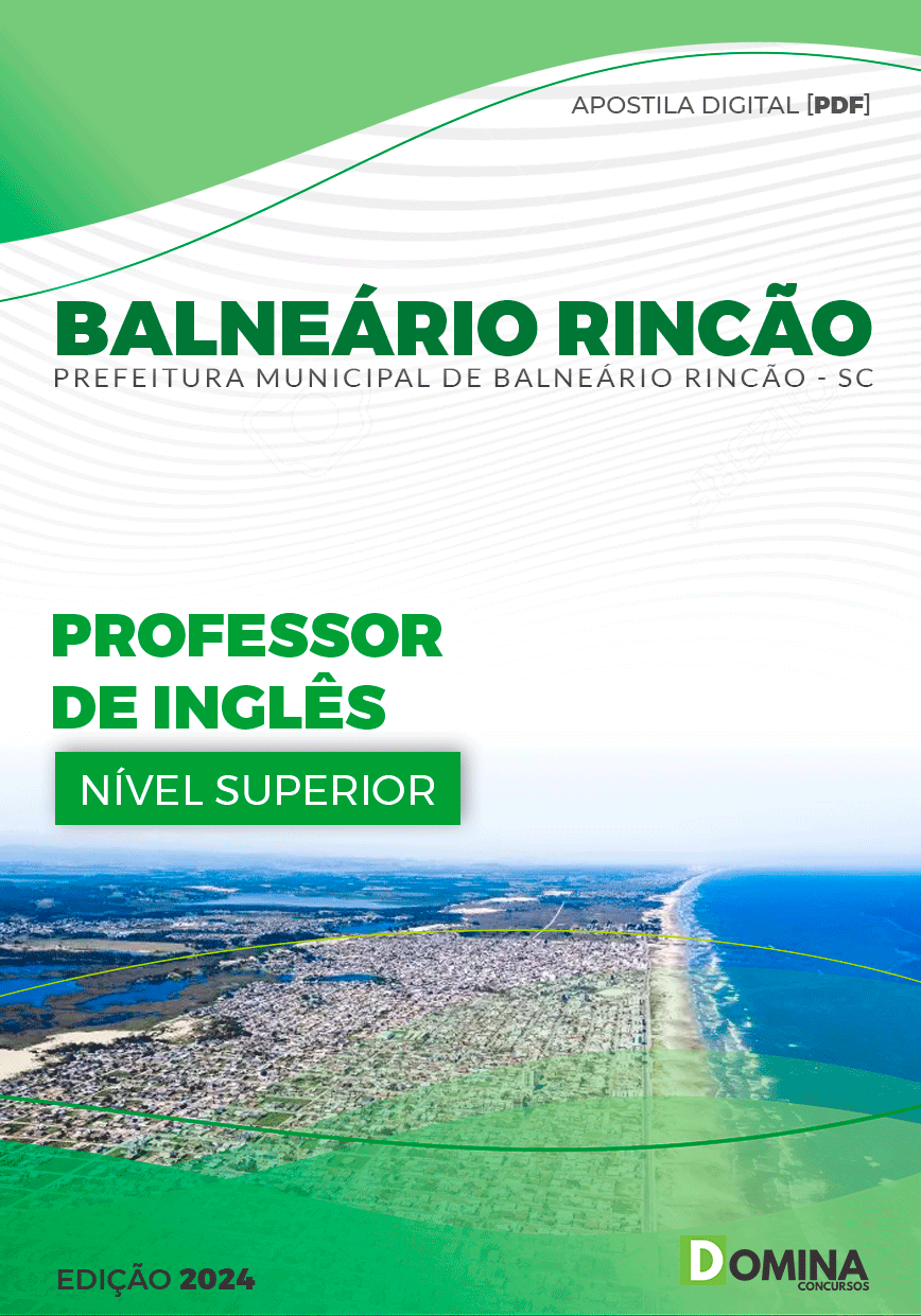 Apostila Professor de Inglês Balneário Rincão SC 2024