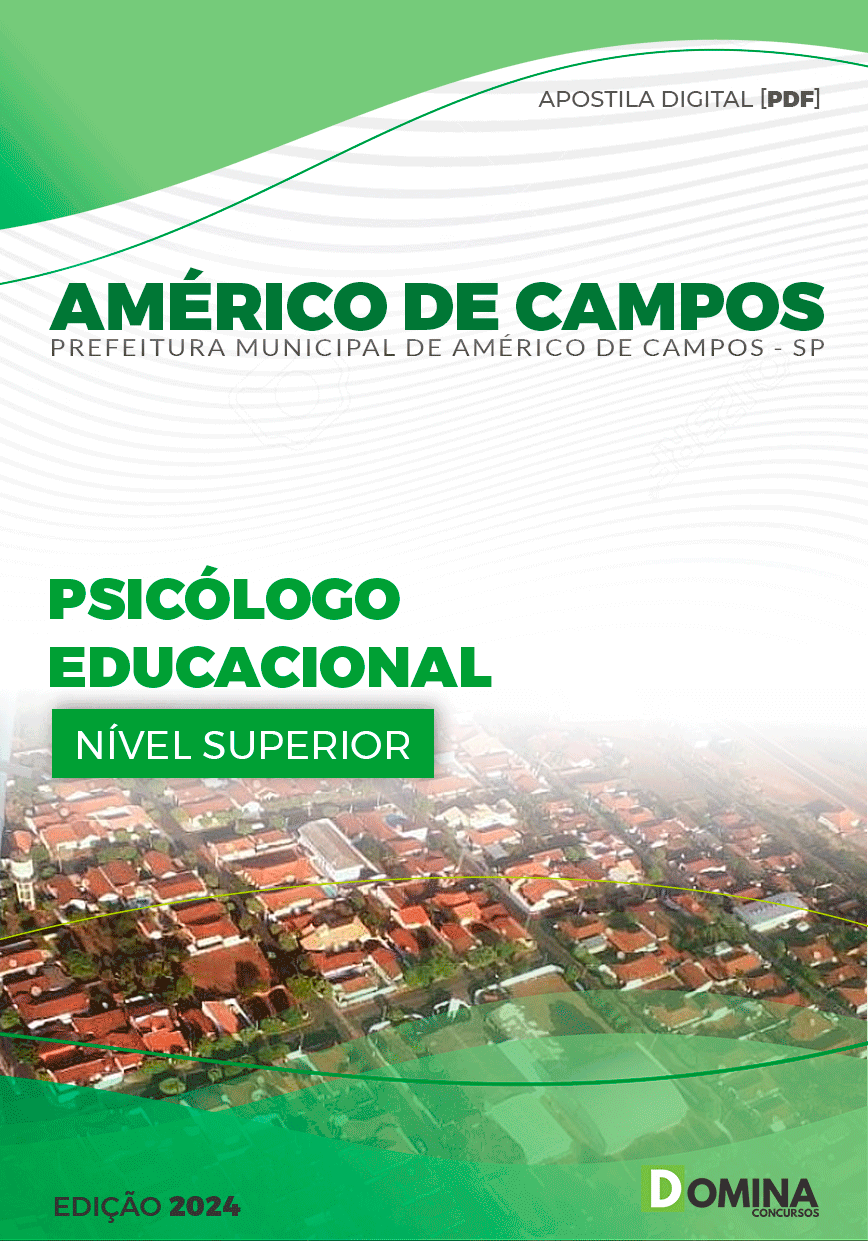 Apostila Psicólogo Educacional Américo de Campos SP 2024