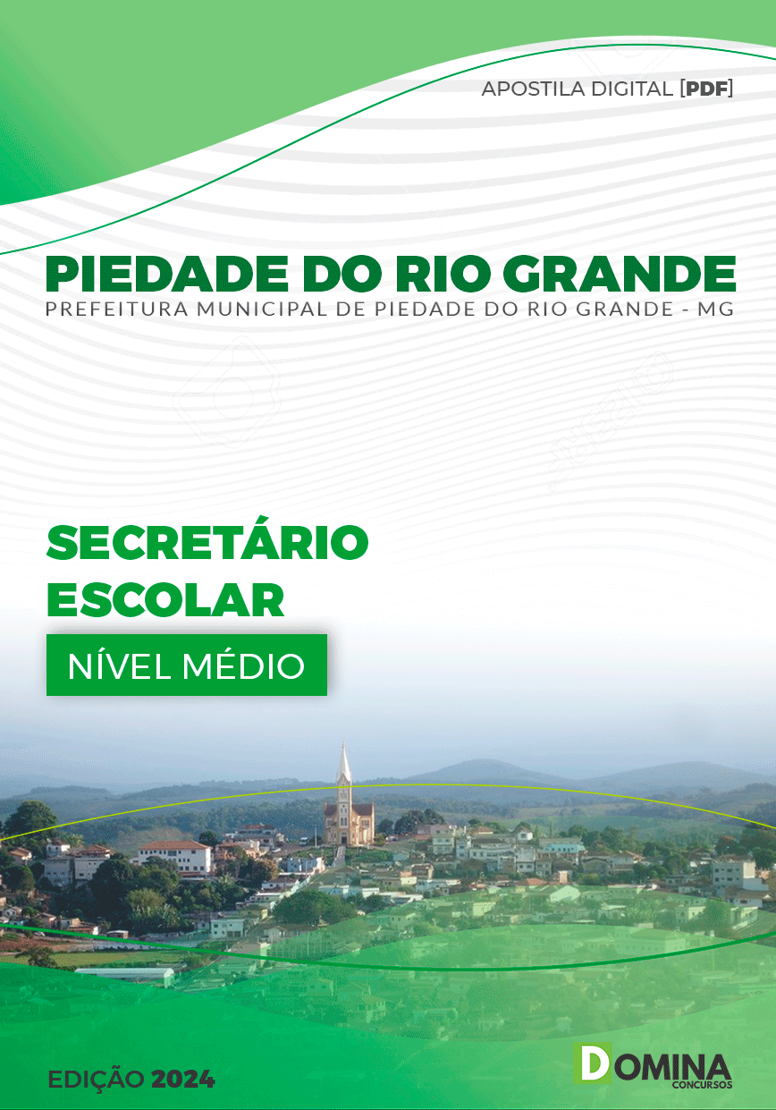 Apostila Secretário Escolar Piedade do Rio Grande MG 2024