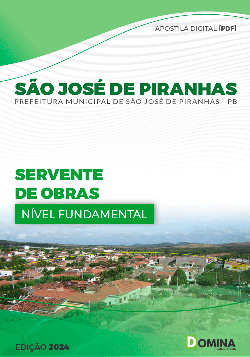 Apostila Servente de Obras São José de Piranhas PB 2024