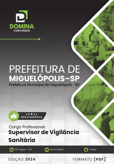 Apostila Supervisor de Vigilância Sanitária Miguelópolis SP 2024