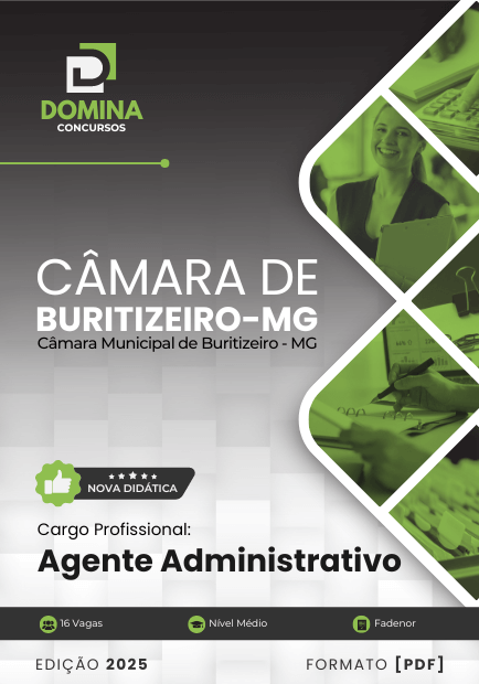 Apostila Agente Administrativo Câmara Buritizeiro MG 2025