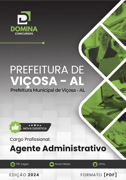 Apostila Agente Administrativo Viçosa AL 2024