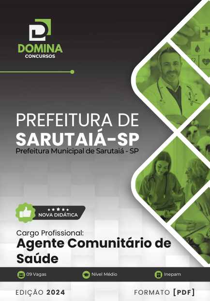 Apostila Agente Comunitário de Saúde Sarutaiá SP 2024