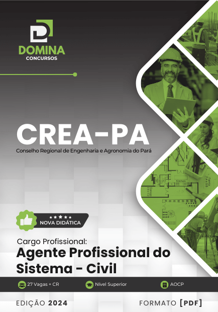 Apostila CREA PA 2024 Agente Profissional Civil