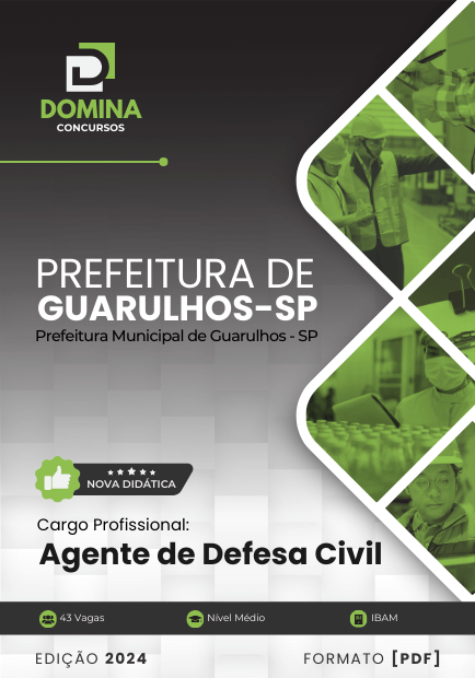 Apostila Agente de Defesa Civil Guarulhos SP 2024