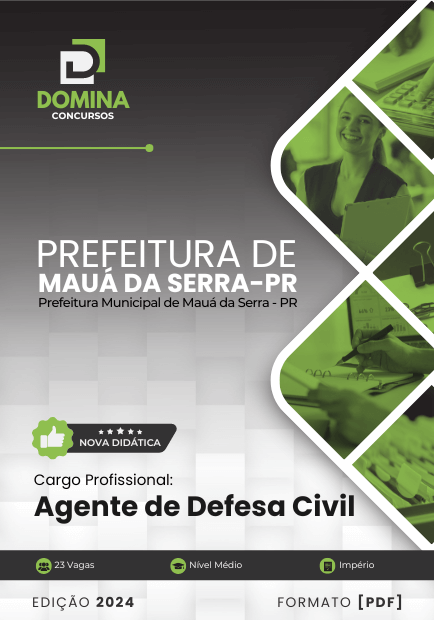 Apostila Agente de Defesa Civil Mauá da Serra PR 2024