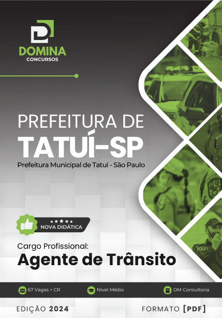 Apostila Agente de Trânsito Tatuí SP 2024