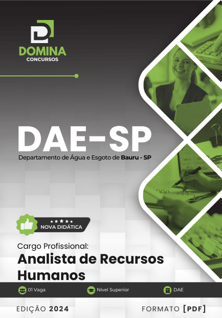 Apostila Analista de Recursos Humanos DAE Bauru SP 2024