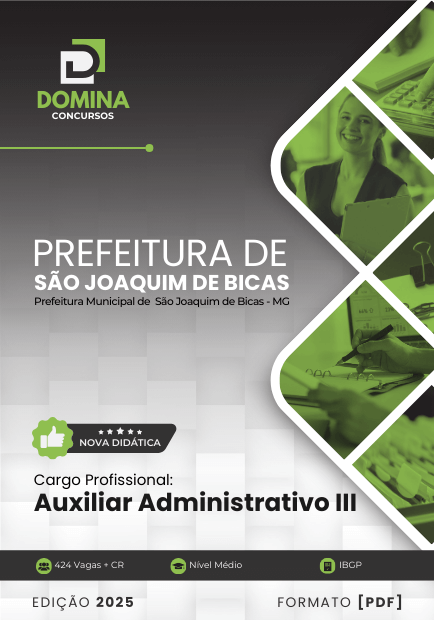 Apostila Auxiliar Administrativo São Joaquim de Bicas MG 2024