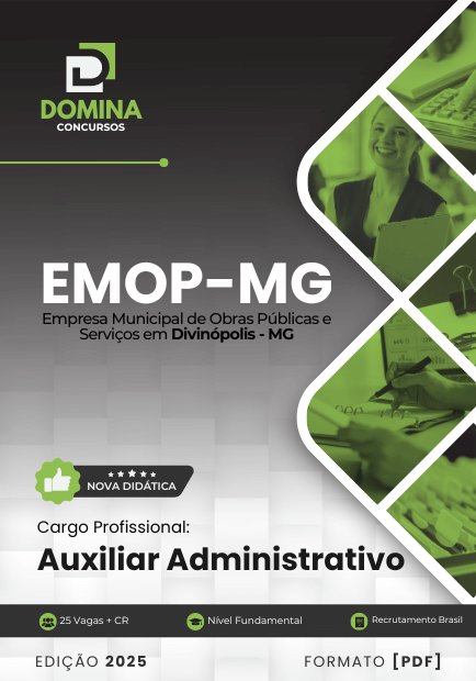 Apostila Auxiliar Administrativo EMOP MG 2024