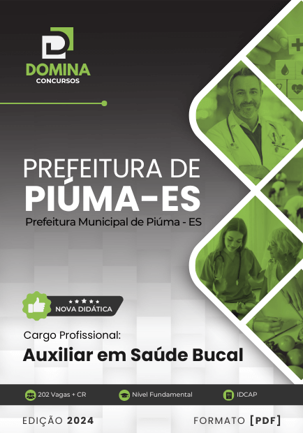 Apostila Auxiliar em Saúde Bucal Piúma ES 2024