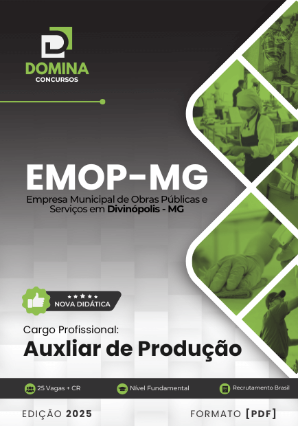 Apostila Auxiliar de Produção EMOP MG 2024