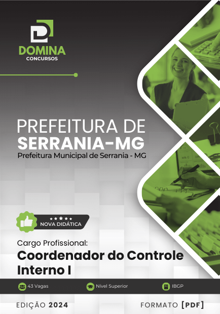 Apostila Coordenador de Controle Interno Serrania MG 2024