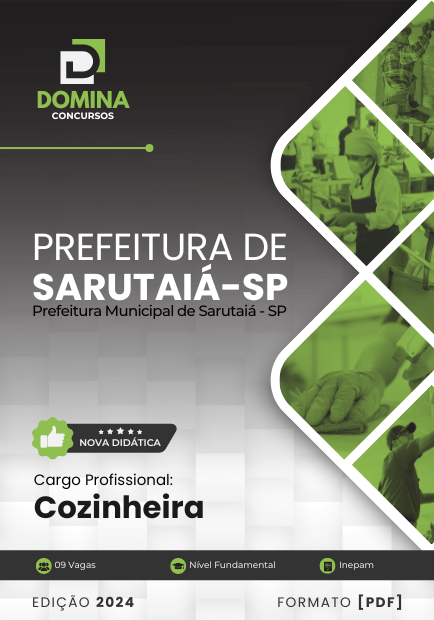 Apostila Cozinheiro Sarutaiá SP 2024