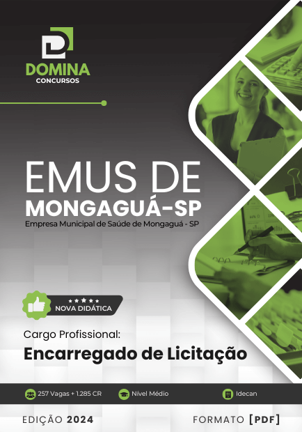 Apostila Encarregado de Licitação EMUS Mongaguá SP 2024