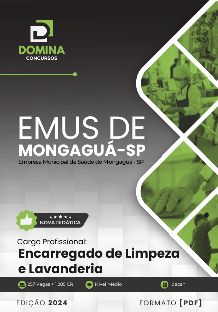 Apostila Encarregado de Limpeza EMUS Mongaguá SP 2024