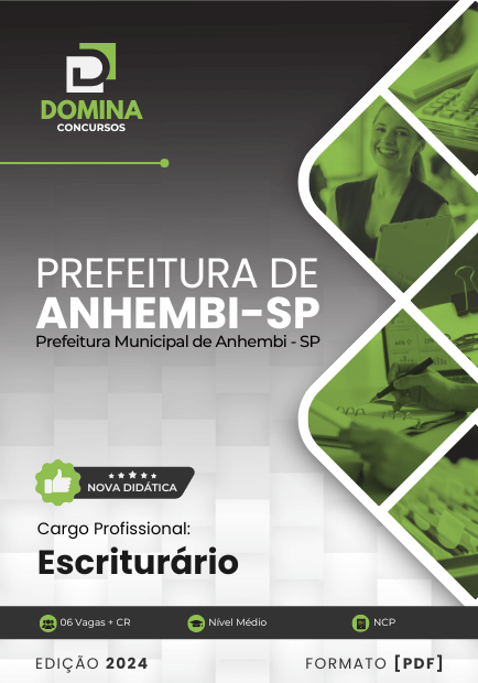 Apostila Escriturário Anhembi SP 2024