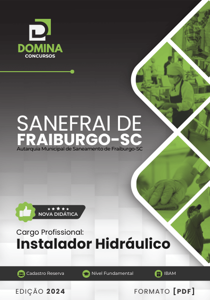 Apostila Instalador Hidráulico SANEFRAI Fraiburgo SC 2024