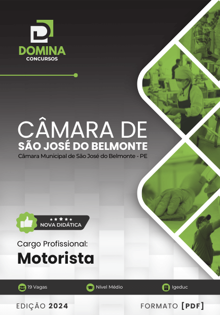 Apostila Motorista Câmara São José Belmonte PE 2024