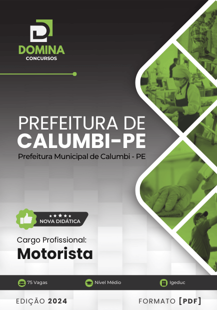 Apostila Motorista Calumbi PE 2024