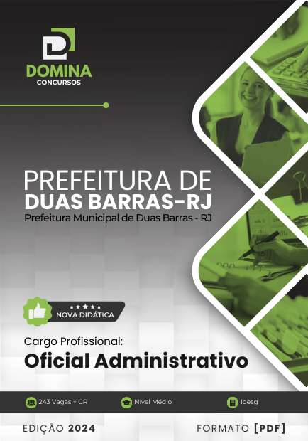 Apostila Oficial Administrativo Duas Barras RJ 2024