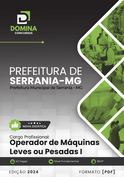 Apostila Operador de Máquinas Serrania MG 2024