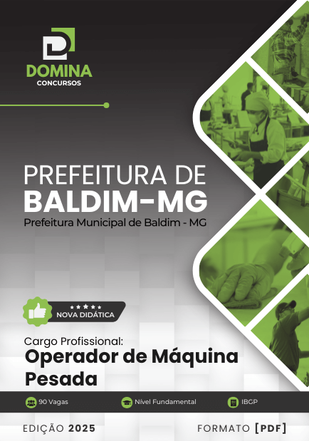 Apostila Operador de Máquina Pesada Baldim MG 2025