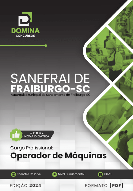 Apostila Operador de Máquinas SANEFRAI Fraiburgo SC 2024