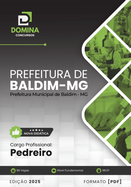 Apostila Pedreiro Baldim MG 2025