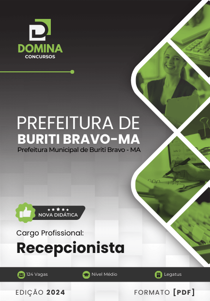 Apostila Recepcionista Buriti Bravo MA 2024