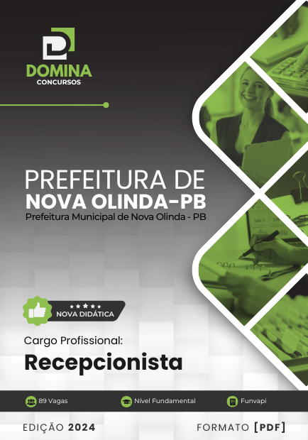 Apostila Recepcionista Nova Olinda PB 2024