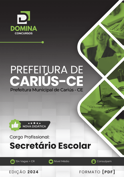 Apostila Secretário Escolar Cariús CE 2024