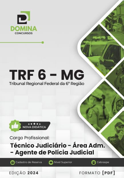 Apostila Técnico Judiciário Agente da Polícia Judicial TRF 6 2024